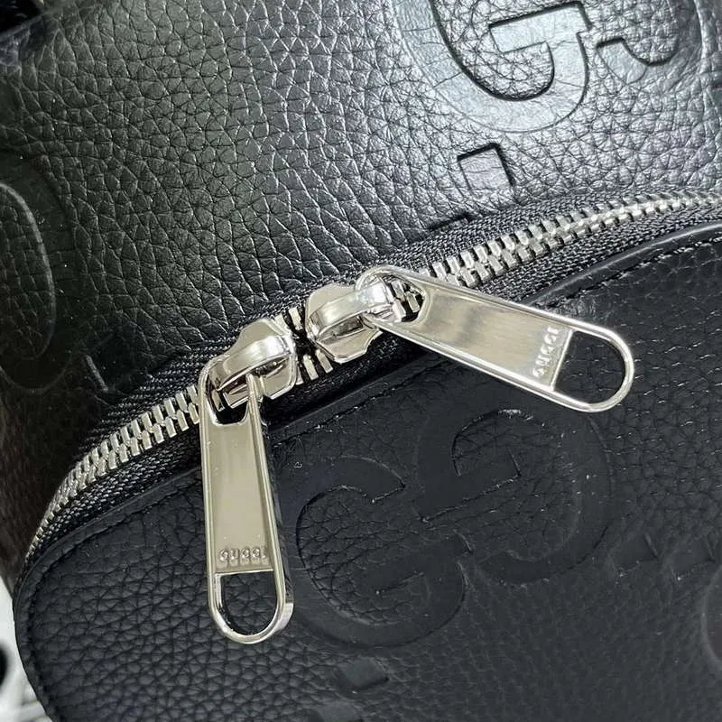 Gucci 766937 Jumbo GG Crossbody Taška Černá