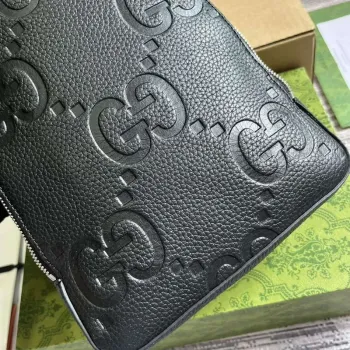 Gucci 766937 Jumbo GG Crossbody Taška Černá