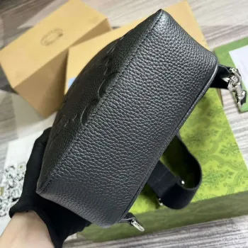 Gucci 766937 Jumbo GG Crossbody Taška Černá