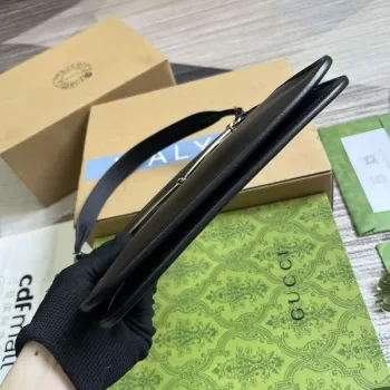 Gucci 764191 Gucci Horsebit Slim Malá Kabelka přes Rameno Černá