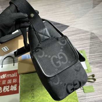 Gucci 756726 Jumbo GG Taška na přebalování pro miminka Černá