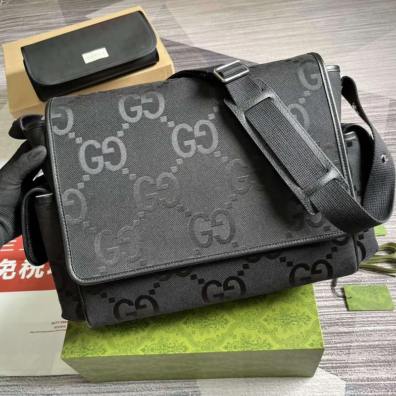 Gucci 756726 Jumbo GG Taška na přebalování pro miminka Černá