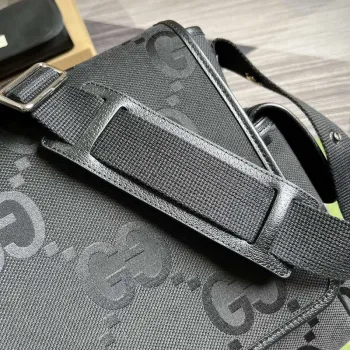 Gucci 756726 Jumbo GG Taška na přebalování pro miminka Černá