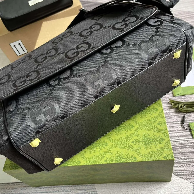 Gucci 756726 Jumbo GG Taška na přebalování pro miminka Černá