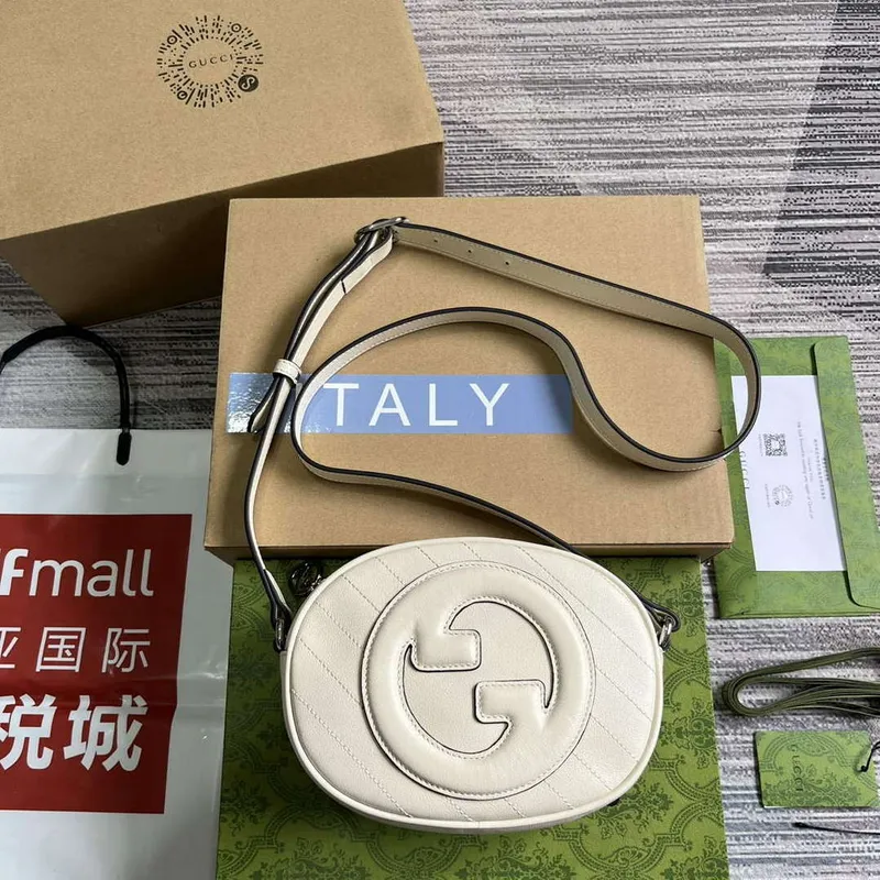 Gucci 760175 Blondie Mini Ramenní Taška Bílá