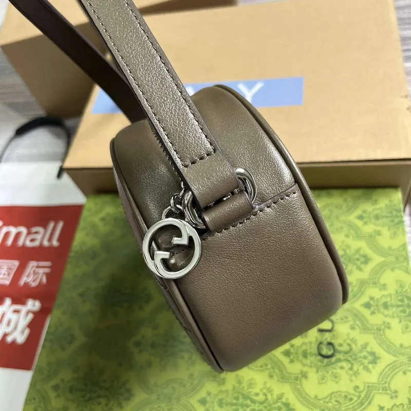 Gucci 760175 Blondie Mini Kabelka přes rameno Hnědá