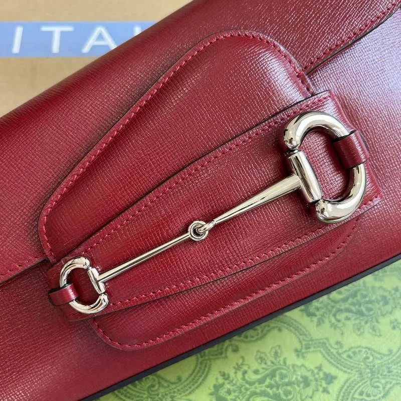 Gucci 764155 Gucci Horsebit 1955 Kabelka přes rameno Červená