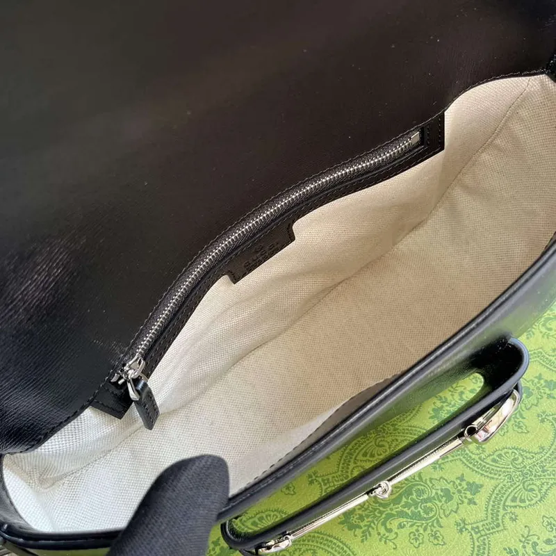 Gucci 764155 Gucci Horsebit 1955 Kabelka přes rameno Černá