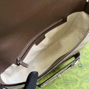 Gucci 764155 Gucci Horsebit 1955 Malá kabelka přes rameno Béžová/ebonová