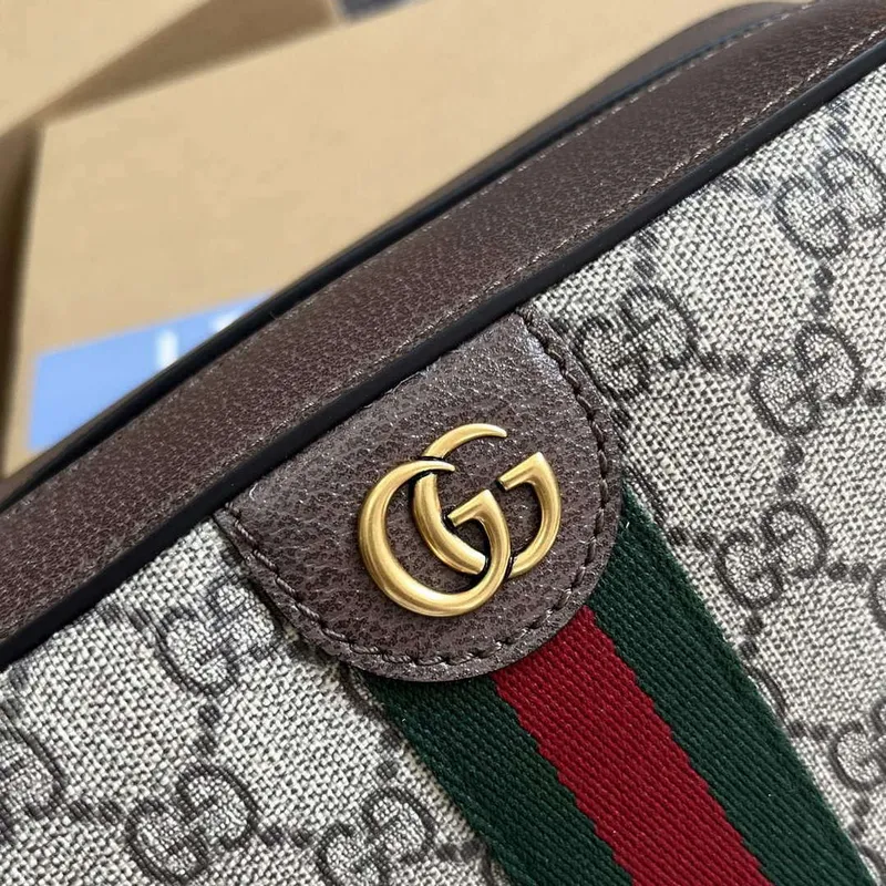 Gucci 767190 Ophidia Střední Messenger Taška Hnědá