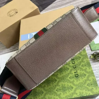 Gucci 767190 Ophidia Střední Messenger Taška Hnědá