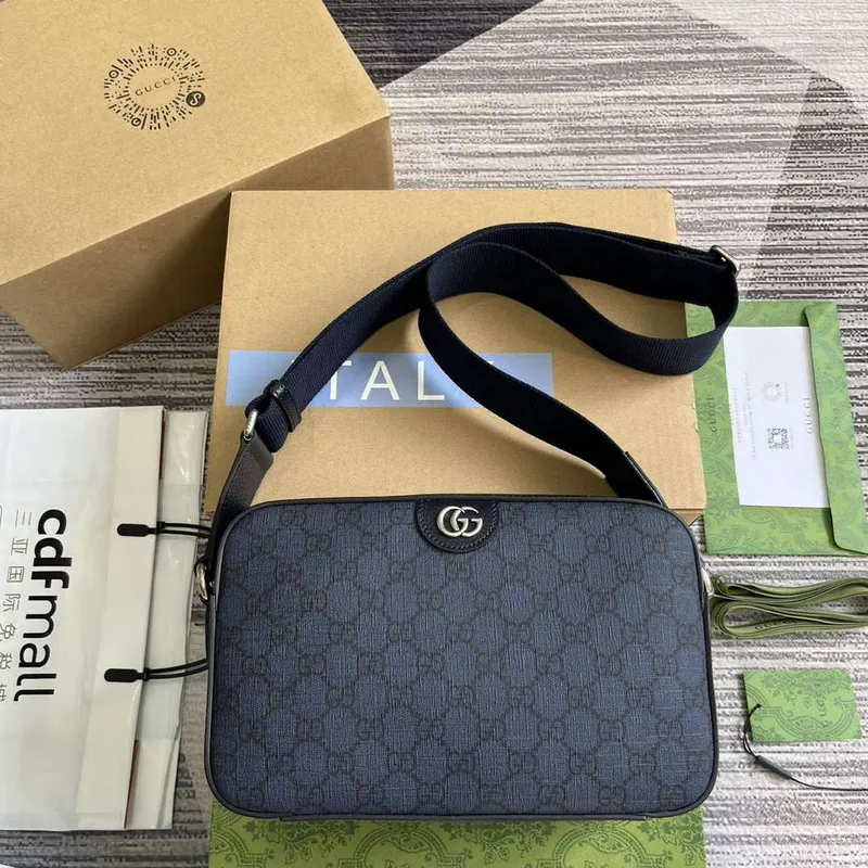 Gucci 767190 Ophidia Střední Messenger Taška Černá