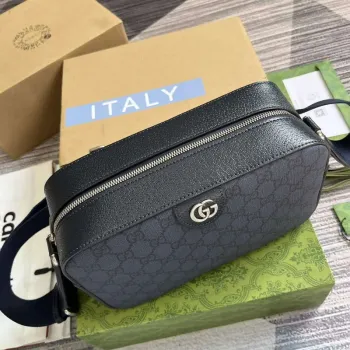 Gucci 767190 Ophidia Střední Messenger Taška Černá