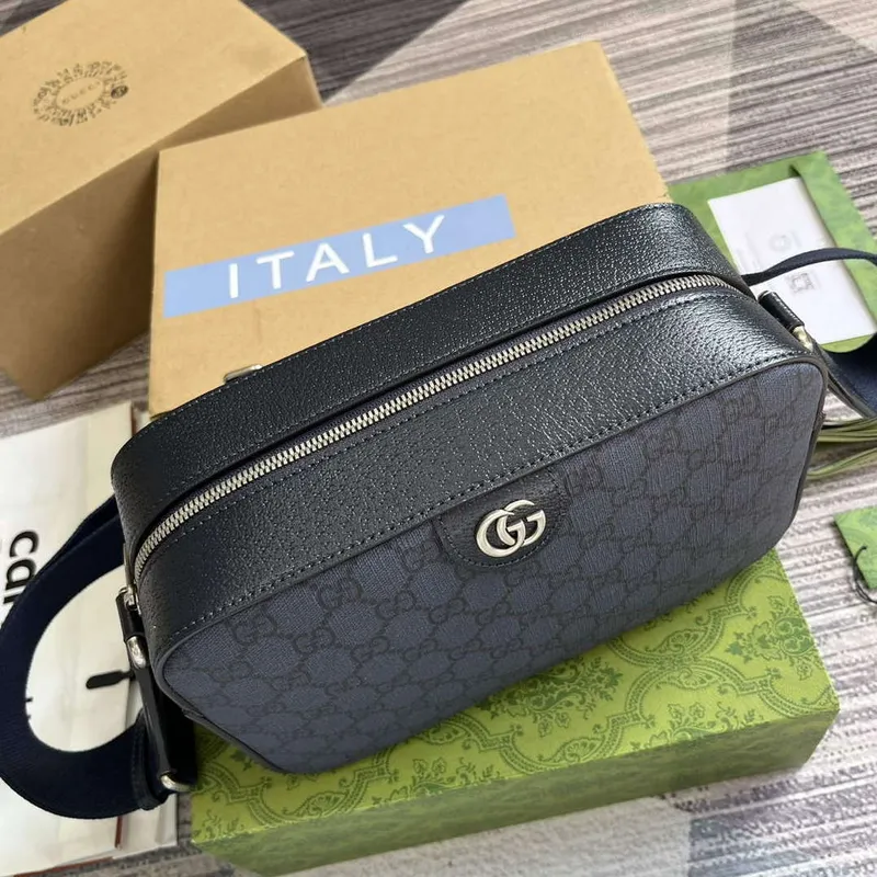 Gucci 767190 Ophidia Střední Messenger Taška Černá