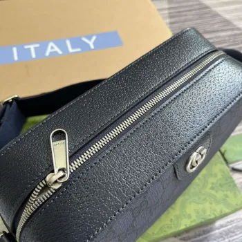 Gucci 767190 Ophidia Střední Messenger Taška Černá
