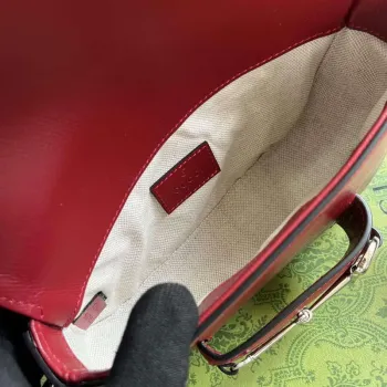 Gucci 774209 Gucci Horsebit 1955 Mini Ramenní Taška Červená