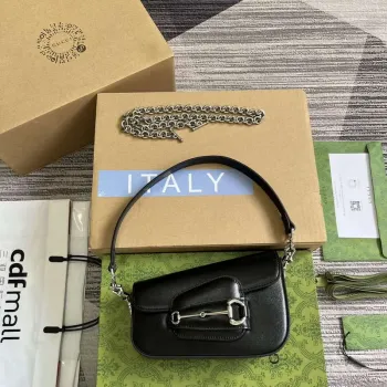 Gucci 774209 Gucci Horsebit 1955 Mini Ramenní Taška Černá