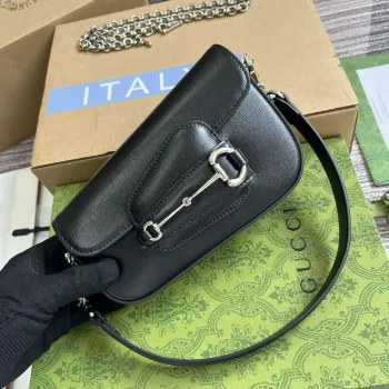 Gucci 774209 Gucci Horsebit 1955 Mini Ramenní Taška Černá