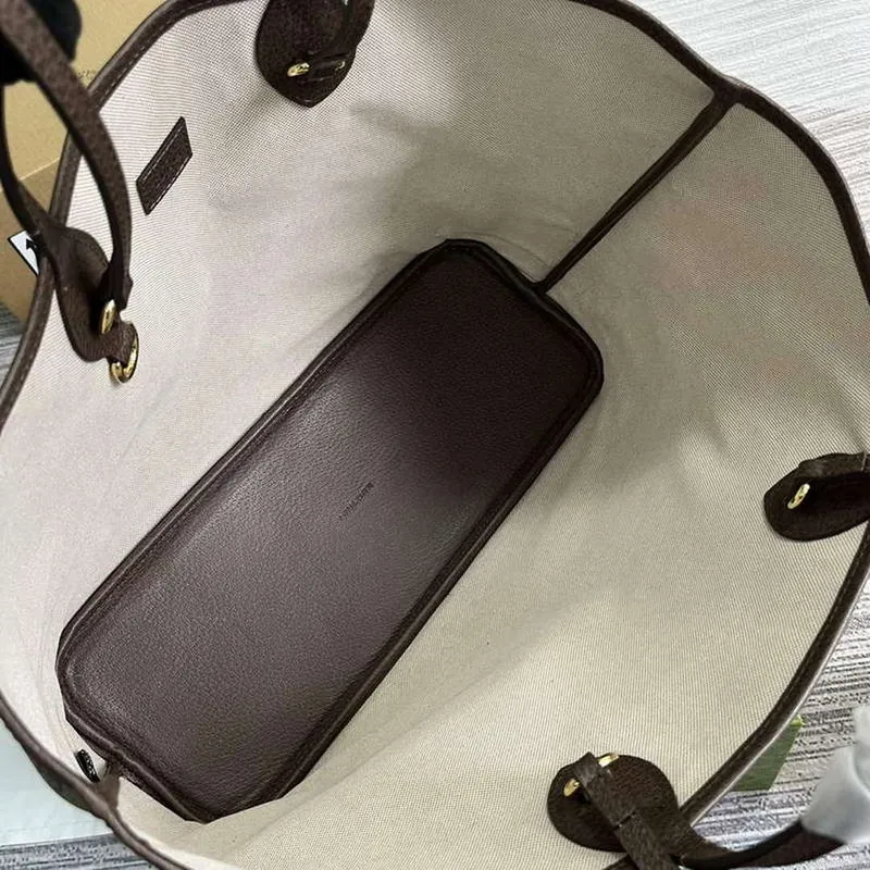 Gucci 739730 Ophidia Střední Tote Taška Hnědá plátno