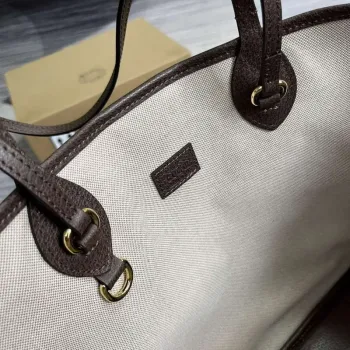 Gucci 739730 Ophidia Střední Tote Taška Hnědá plátno