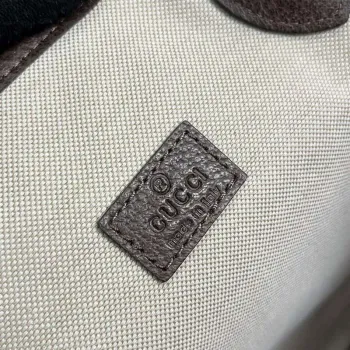 Gucci 739730 Ophidia Střední Tote Taška Hnědá plátno