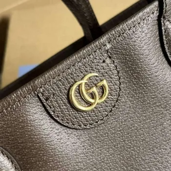 Gucci 739730 Ophidia Střední Tote Taška Hnědá kůže