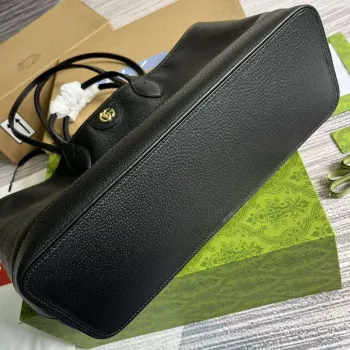 Gucci 739730 Ophidia Střední Tote Taška Černá kůže