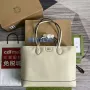 Gucci 739730 Ophidia Střední Tote Taška Bílá kůže