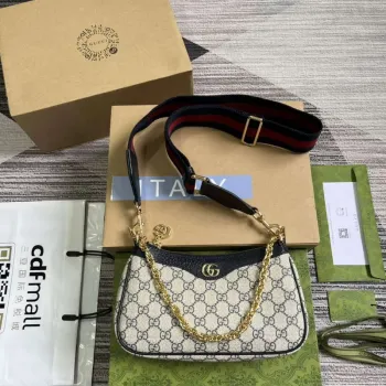 Gucci 735132 Ophidia GG Malá Kabelka Modrá