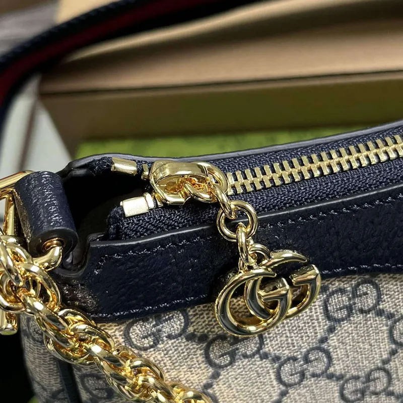 Gucci 735132 Ophidia GG Malá Kabelka Modrá