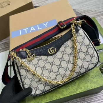 Gucci 735132 Ophidia GG Malá Kabelka Modrá