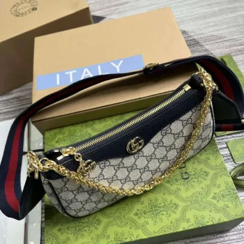 Gucci 735132 Ophidia GG Malá Kabelka Modrá