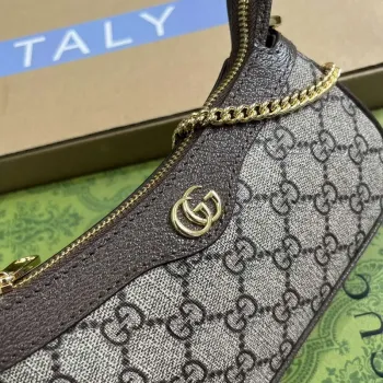 Gucci 764960 Ophidia Mini Taška Hnědá