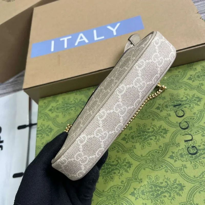 Gucci 764960 Ophidia Mini Taška Béžová