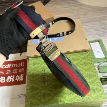 Gucci 699409 Gucci Attache Malá Ramenní Taška Černá GG