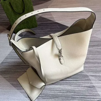 Gucci 763103 Jackie 1961 Malá Kabelka přes Rameno Bílá