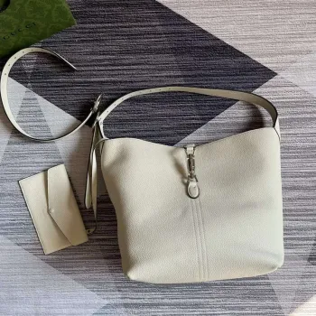 Gucci 763103 Jackie 1961 Malá Kabelka přes Rameno Bílá