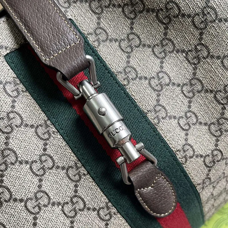 Gucci 763103 Jackie 1961 Malá ramenní taška béžová a ebenová