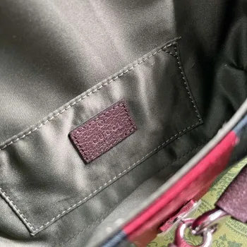 Gucci 764339 Gucci Horsebit Chain Malá Kabelka přes Rameno Hnědá