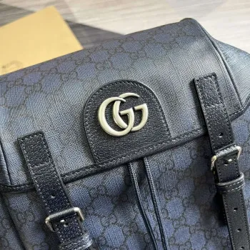 Gucci 598140 Ophidia GG Střední batoh Modrý a černý