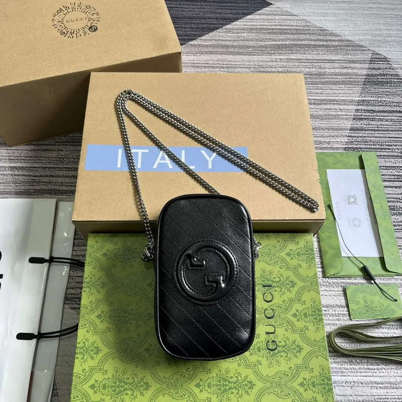 Gucci 760315 Gucci Blondie Mini Taška Černá