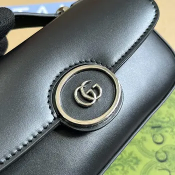 Gucci 760194 Petite GG Super Mini Taška Černá