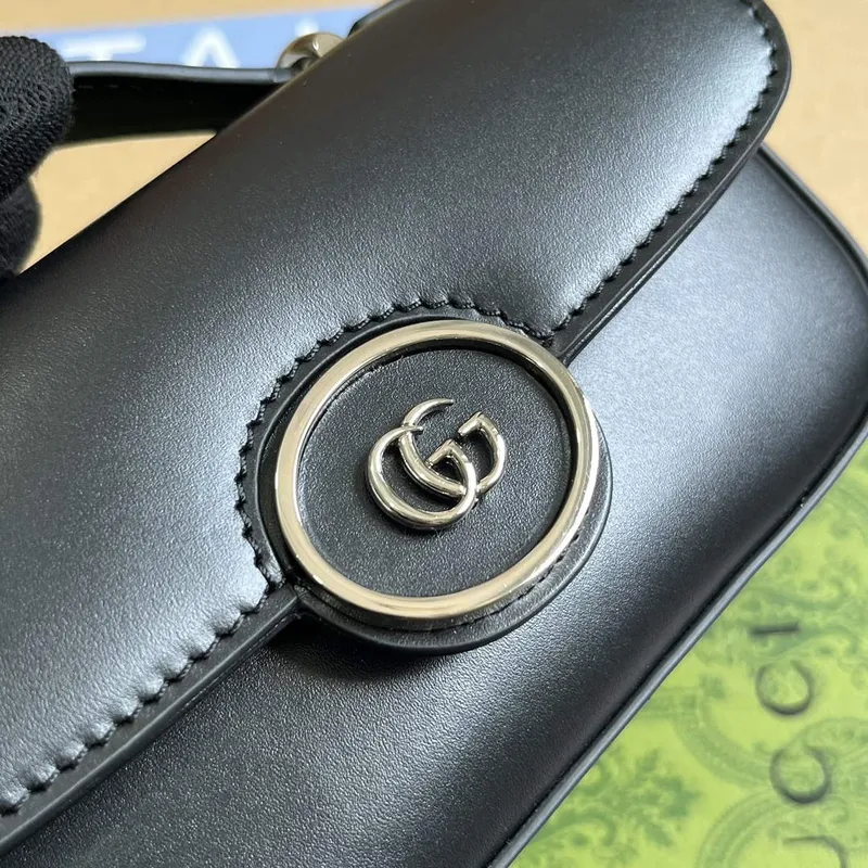 Gucci 760194 Petite GG Super Mini Taška Černá