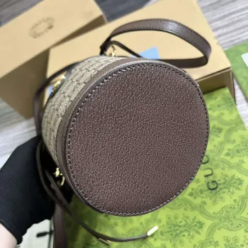 Gucci 760199 Ophidia Mini Bucket Bag Hnědá