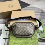 Gucci 760217 GG Pásková taška Hnědá