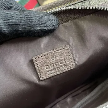 Gucci 760217 GG Pásková taška Hnědá
