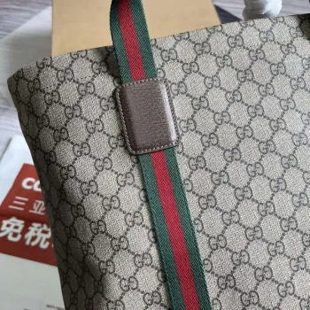 Gucci 763287 GG Tender Střední Tote Taška Béžová