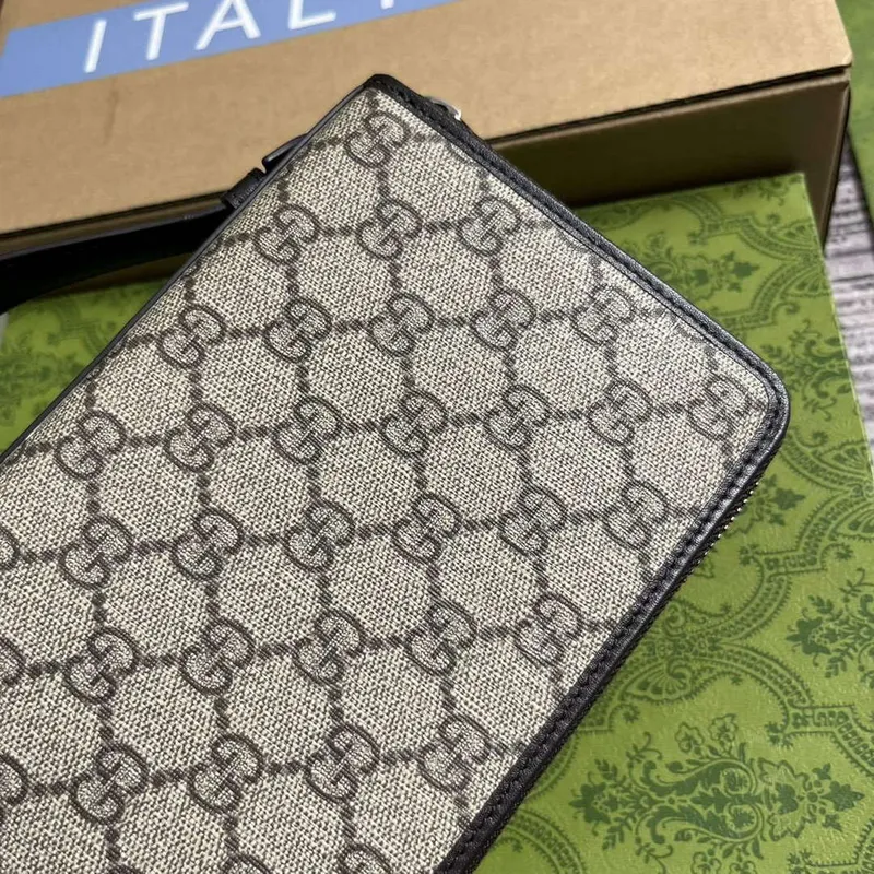 Gucci 336298 GG cestovní dokumentový balíček hnědý