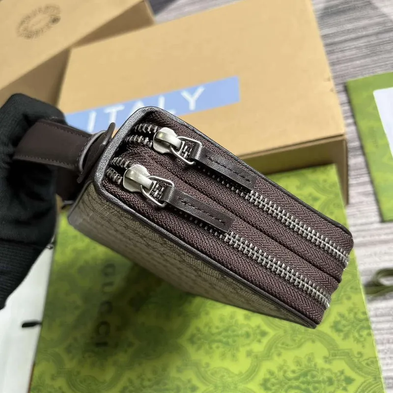 Gucci 336298 GG cestovní dokumentový balíček hnědý