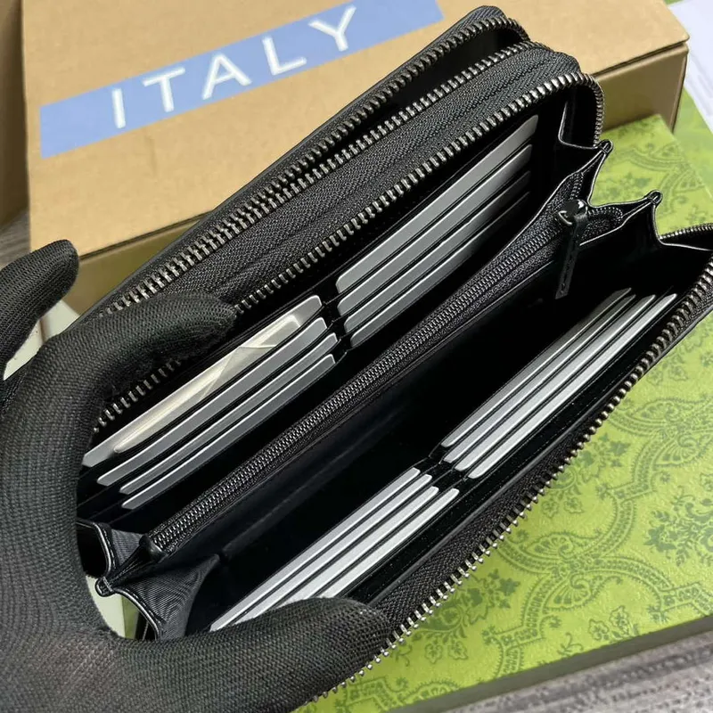 Gucci 395474 Guccissima kožené pouzdro na zip černé